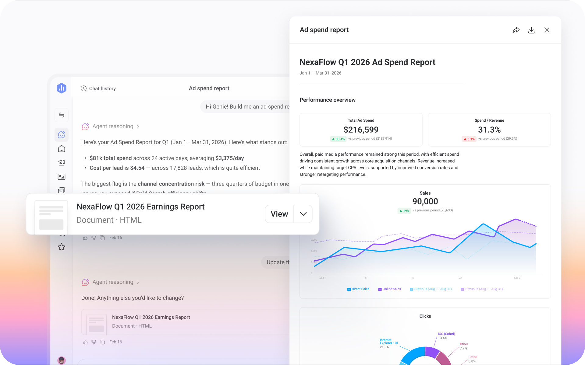 Turn your analysis into a polished, shareable report