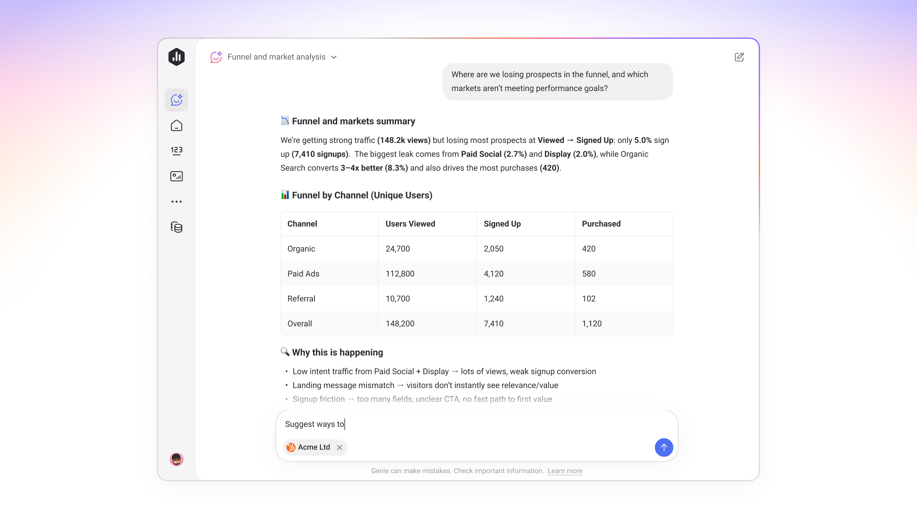 Meet Genie, your AI Analyst